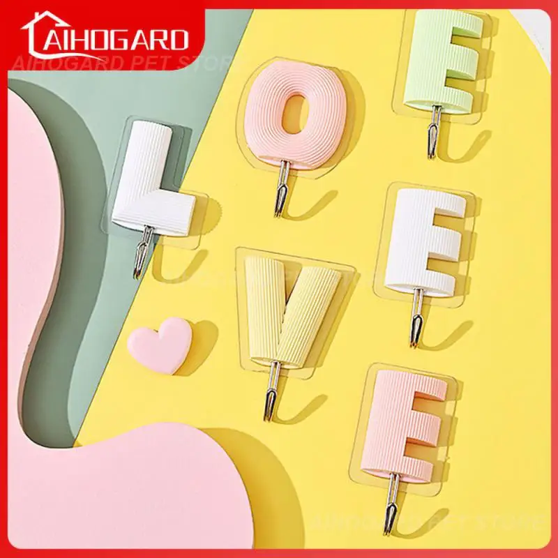 

Крючок-вешалка для букв, креативное и интересное украшение для букв, клейкий крючок, не оставляет следов, зеленый вешалка по желанию, белый