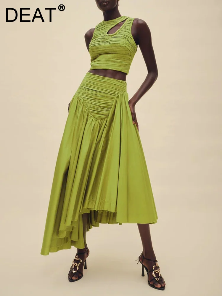 

Женский ажурный комплект из двух предметов, с круглым вырезом и высокой талией