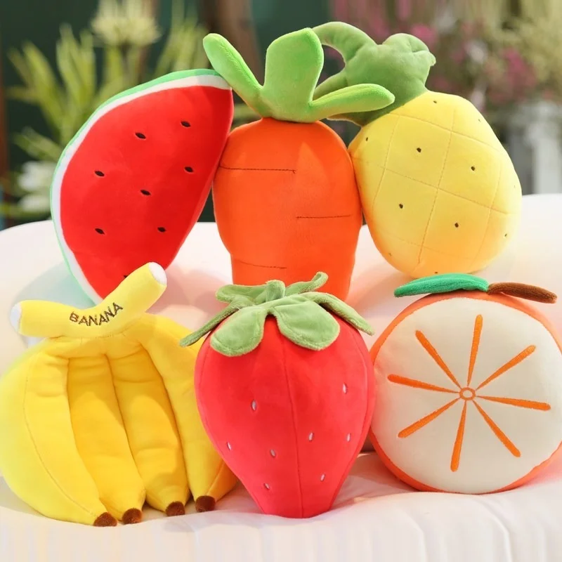 

20-25cm Mini Fruit Dolls Vegetable Plush Toy Apple Banana Strawberry Doll Pillow Doll Cartoon for Kids Birthday Present for Kids
