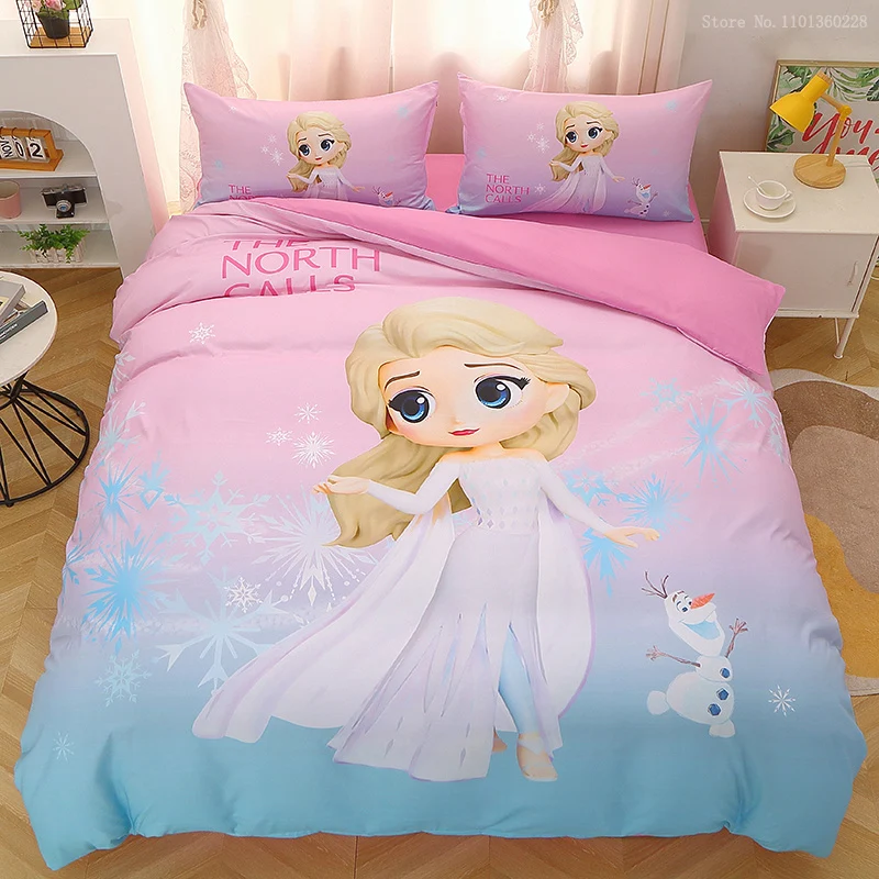 Disney Elsa Princess Children Kids Bedding Sets Duvet Cover Flatsheet Pillowcase Single Twin Full  Size