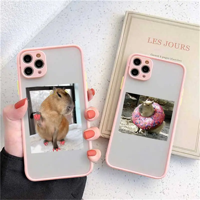 

Capybara Funny Animal Phone Case matte transparent For iphone 14 11 12 13 plus mini x xs xr pro max cover