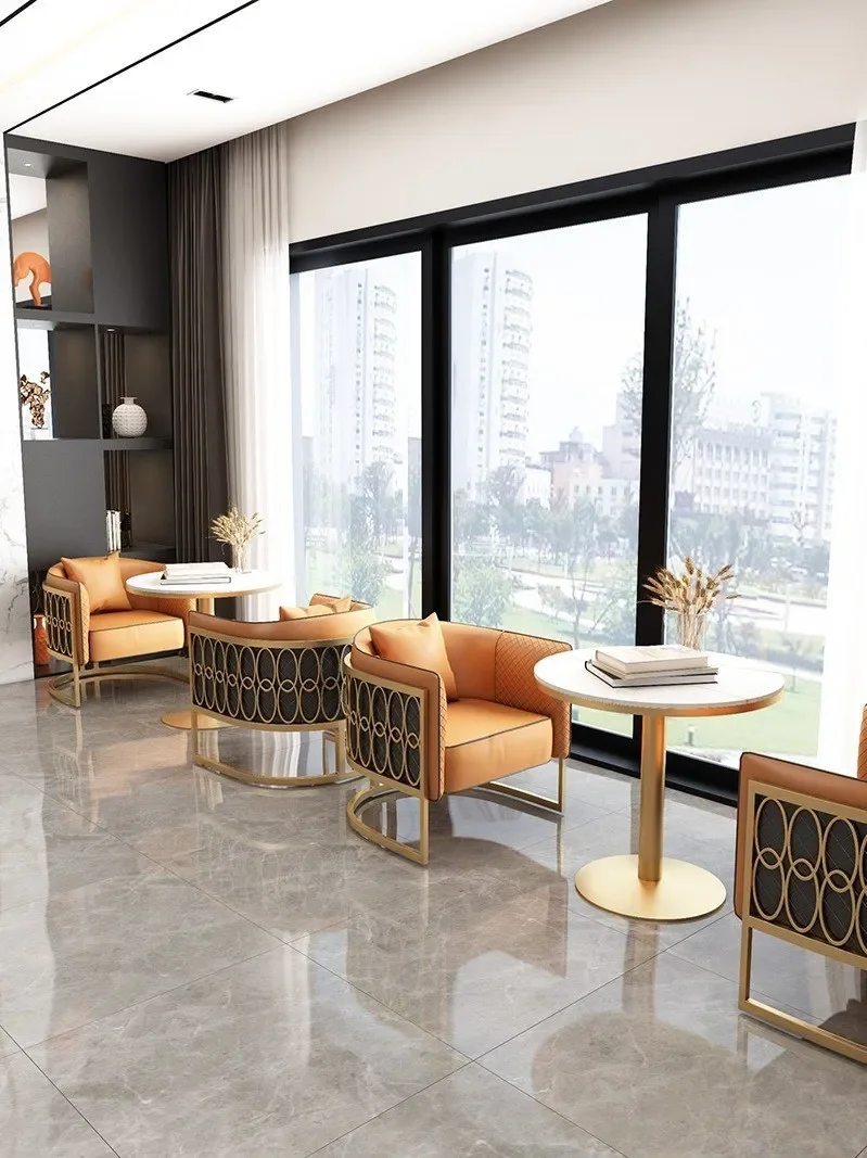 Nordic Tieyi диван журнальный столик светлый роскошный отдел продаж гости переговоры