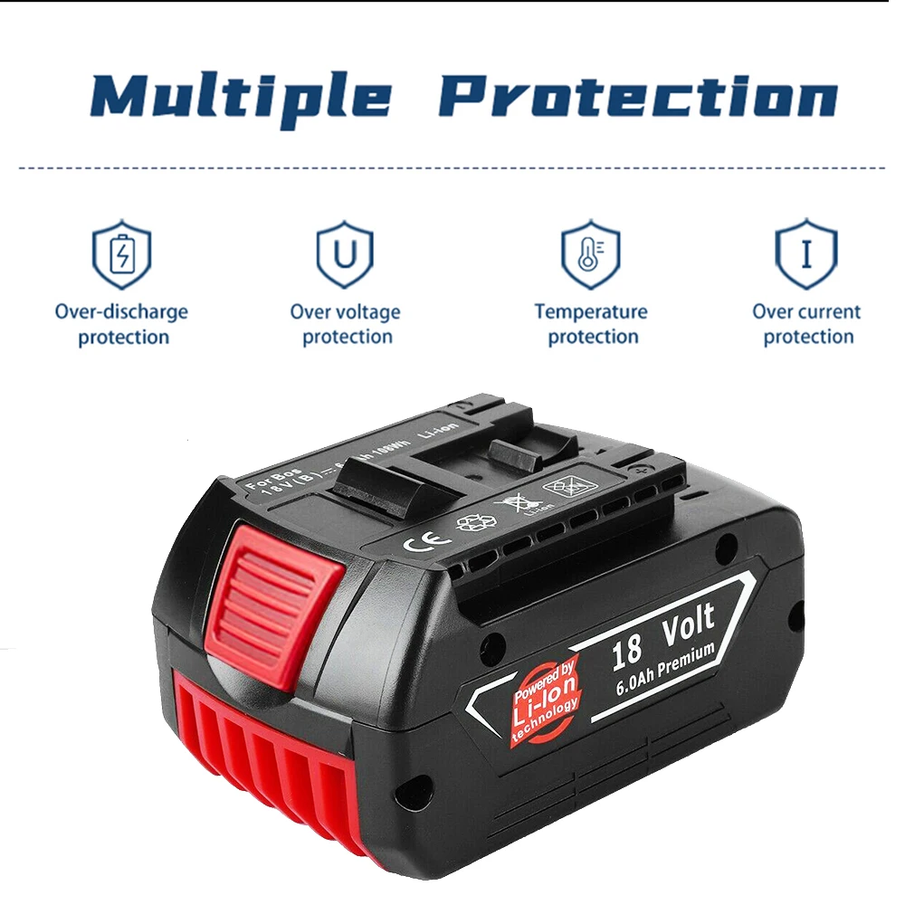 Cena Nowa Bateria 6000mAh Do Akumulatora Bosch 18V Akumulator Zapasowy 6.0ah Przenośny Zamiennik BAT609 BAT619 Tanie Nowa Bateria 6000mAh Do Akumulatora Bosch 18V Akumulator Zapasowy 6.0ah Przenośny Zamiennik BAT609 BAT619