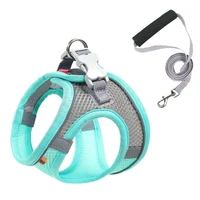 dog harness leash set adjustable puppy cat vest french bulldog chihuahua pug outdoor walking lead pet rope for small animals