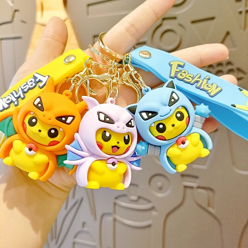 Брелок с изображением покемона Пикачу аниме экшн-фигурка игрушка каваи