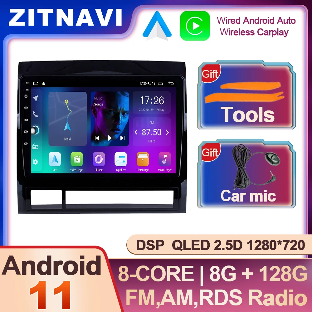 

9 Inch Android 11 For Toyota Tacoma 2 N200 Hilux 2005 - 2015 Car Radio 5G WIFI QLED ADAS BT Video Stereo Multimedia Player SWC