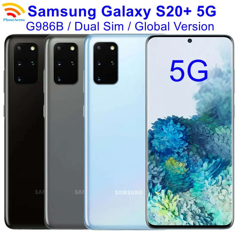 

Samsung Galaxy S20+ S20 Plus 5G G986B/DS Global Version 6.7" 12GB RAM 128GB ROM NFC 4 Camera Original Unlocked Android