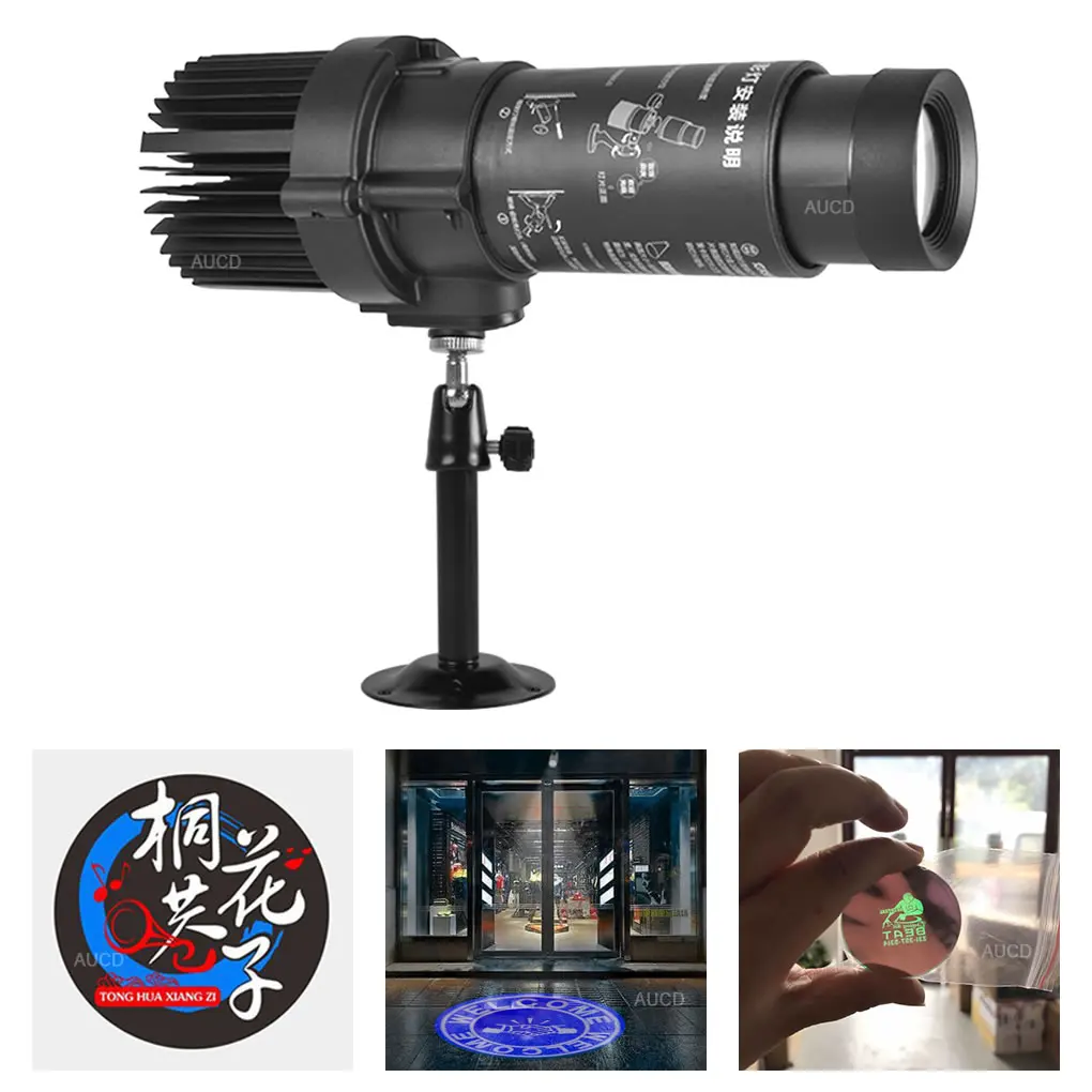 

Индивидуальная пользовательская RGB Gobo карта 37 мм статическая 20 Вт фотолампа для кафе магазина вывеска HD зум логотип рекламная лампа