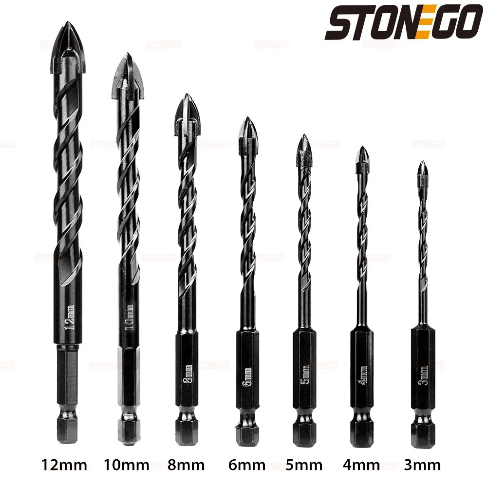 

Набор из 7/10 отверстий для дерева, стекла, фарфоровой плитки и бетона