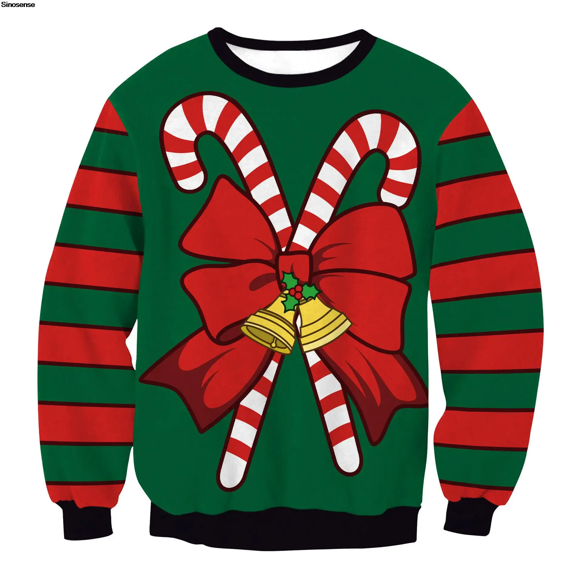 

Свитер для мужчин и женщин на Новый год и Рождество, свитер с 3D забавным принтом на осень и зиму, Рождественский пуловер, праздничный трикотажный джемпер, топы
