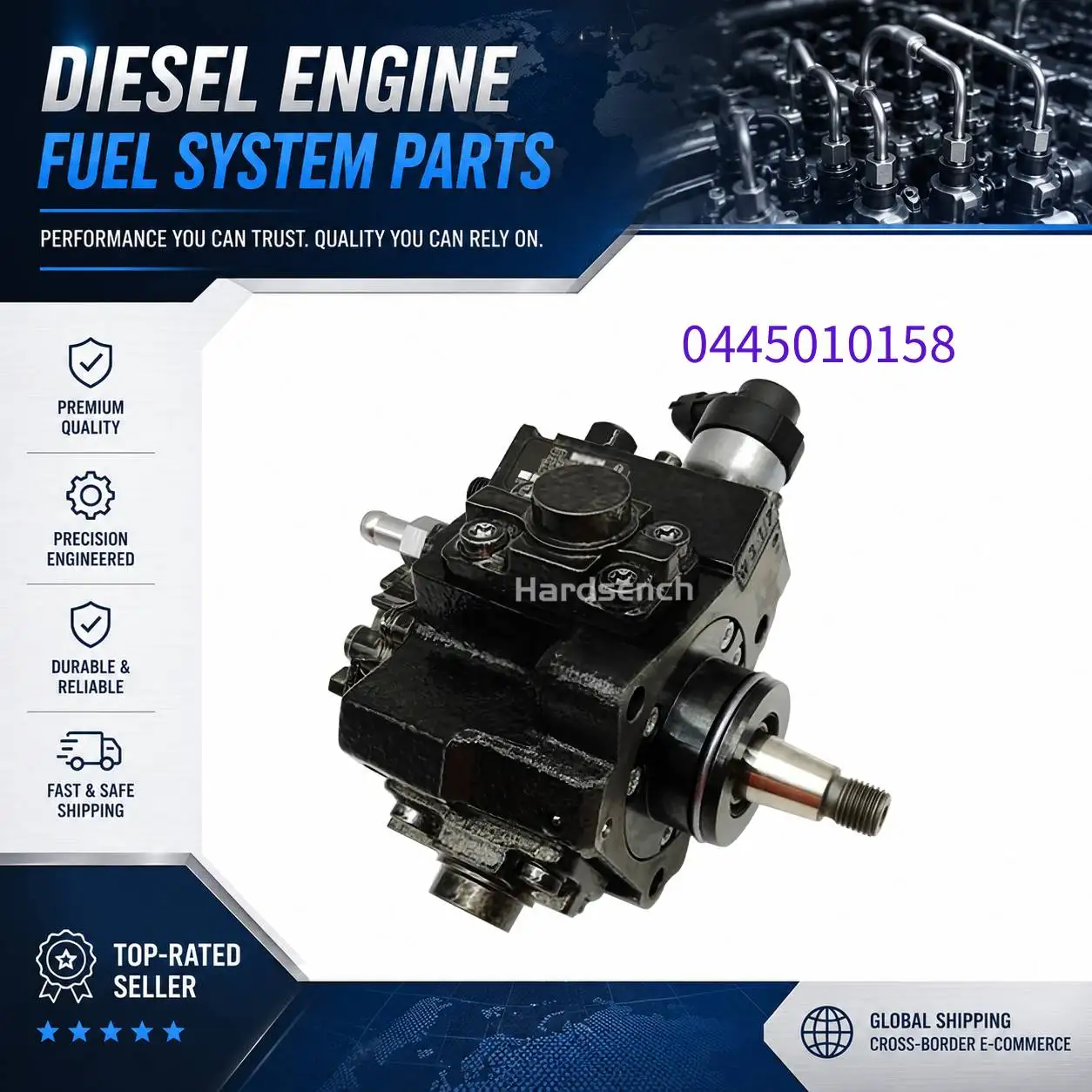 Фото Топливный насос 0445010158 CP1H3 для двигателей ISBe и ISDe, грузовиков Foton Auman, Dongfeng Kinland, FAW J6 №4