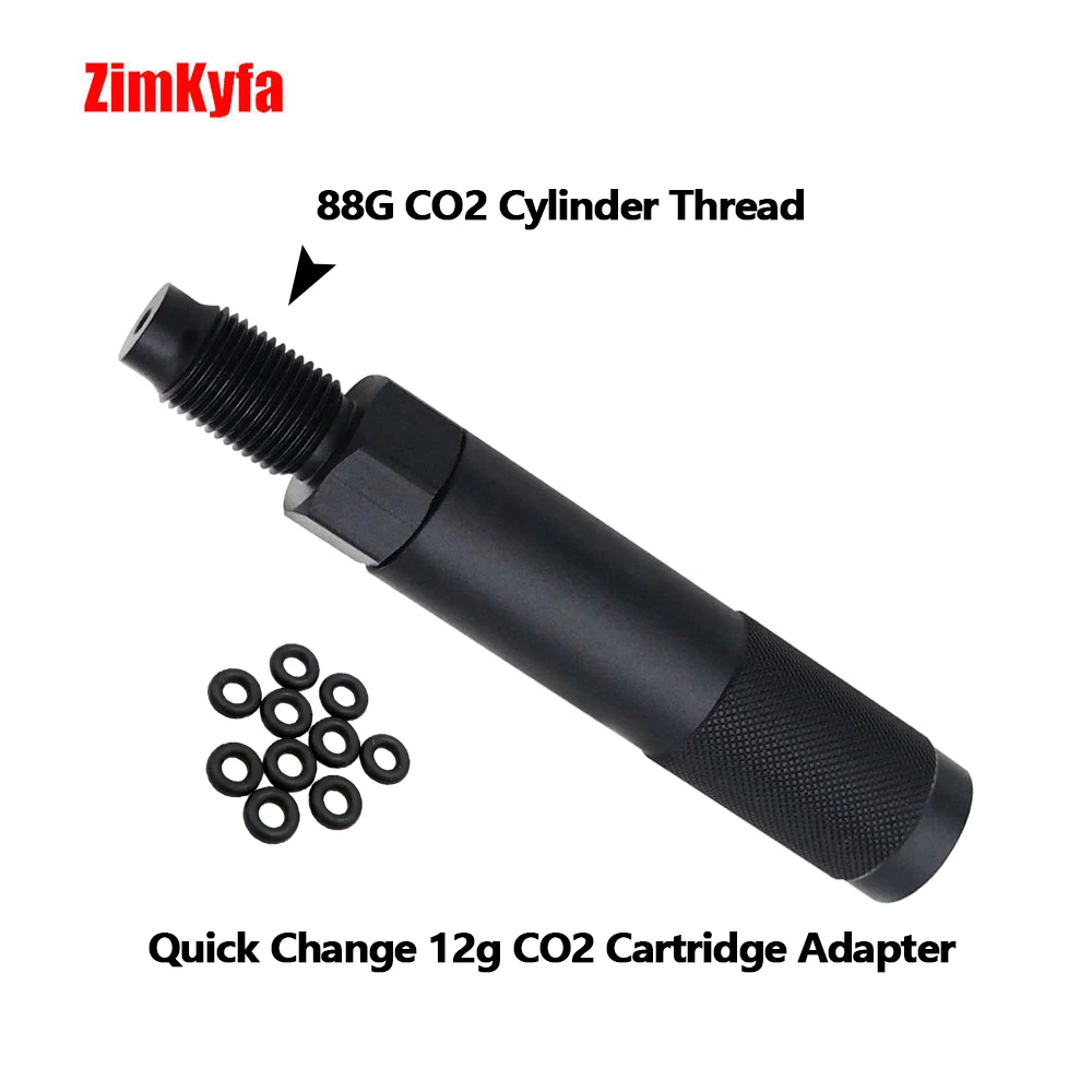 Quick Change 12g CO2 Cartridge Adapter Adaptor with 88g 90g 