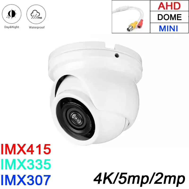 4 шт. в сумке, 8 Мп, 4K, IMX415, 5 МП, IMX335, Cmos, белая металлическая инфракрасная наружная мини-камера безопасности IP66
