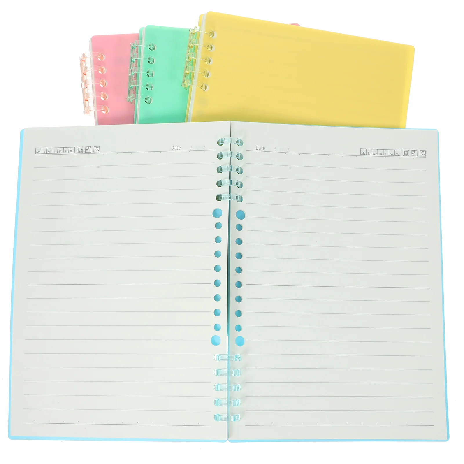

4 Pcs Loose Leaf Notepad Notebook Portable Taking Notebooks Colored Loose-leaf Scrapbook Refillable Diary
