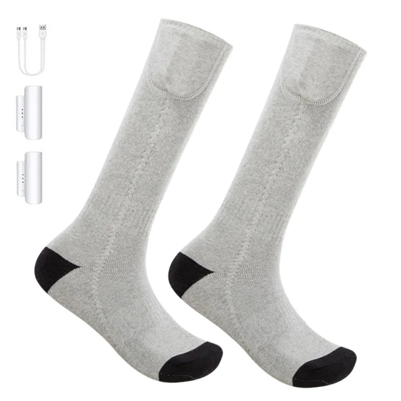 

Winter Warm Outdoor Thermal Socks 2200MAH Heating Sock 3 Modes Elastic USB Charging Cycling Camping Ski Electric Thickness Sock