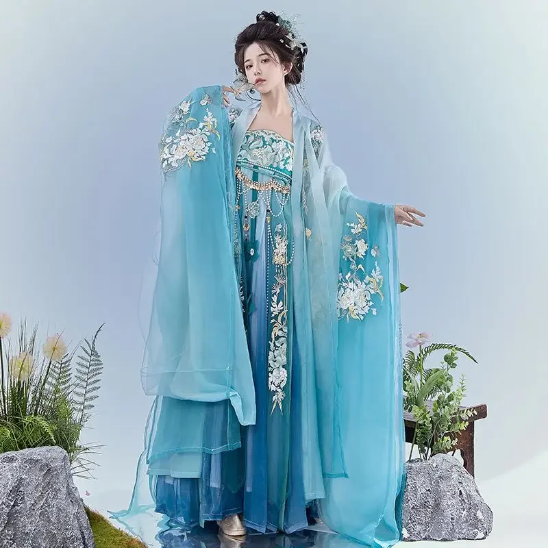 Розовая летняя рубашка с вышивкой династии Тан тяжелая промышленность большими