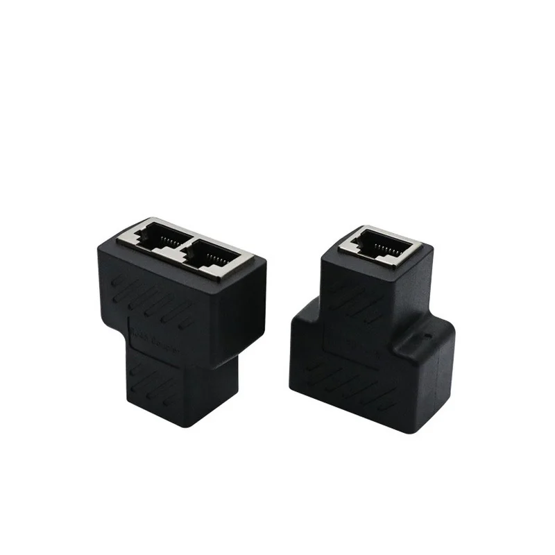 

RJ45 Ethernet LAN Network Splitter 1 To 2 Ways Double Adapter Ports Coupler Connector Extender Adapter Plug Connector Adapter