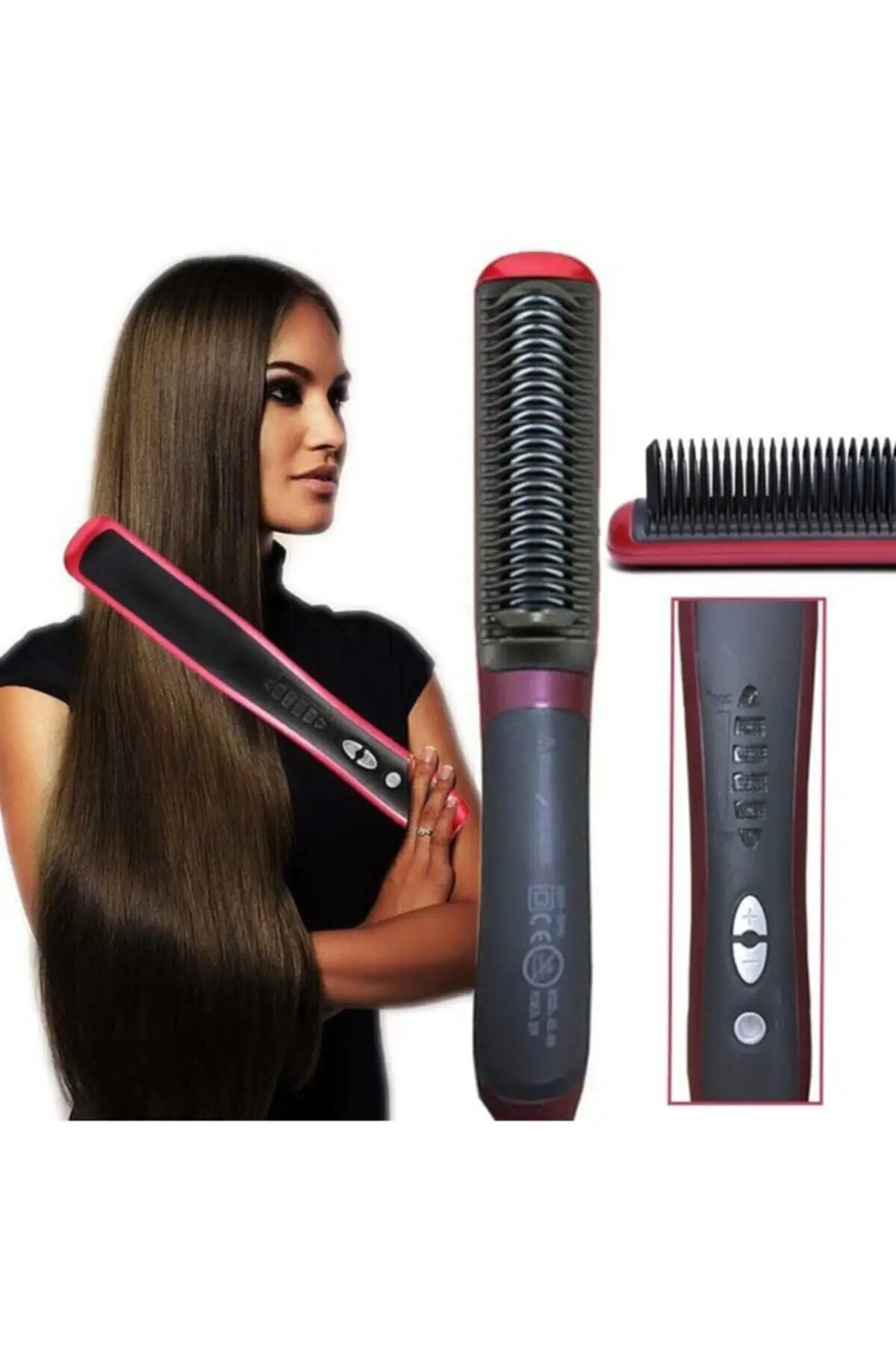 

New Model Scalloped Straightener Asl-908 מסרק לשיער fohn borstel ionic hair brush מסלסל שיער