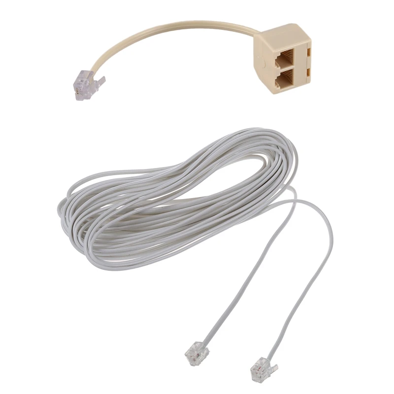 

2 шт., модульные телефонные кабели 6P2C с разъемом 6P4C