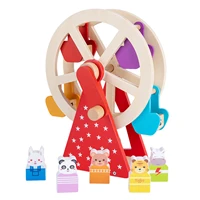 new toy ferris wheel kids early learning montesorri toys hand cranked wooden circus toy early education parent child interactive