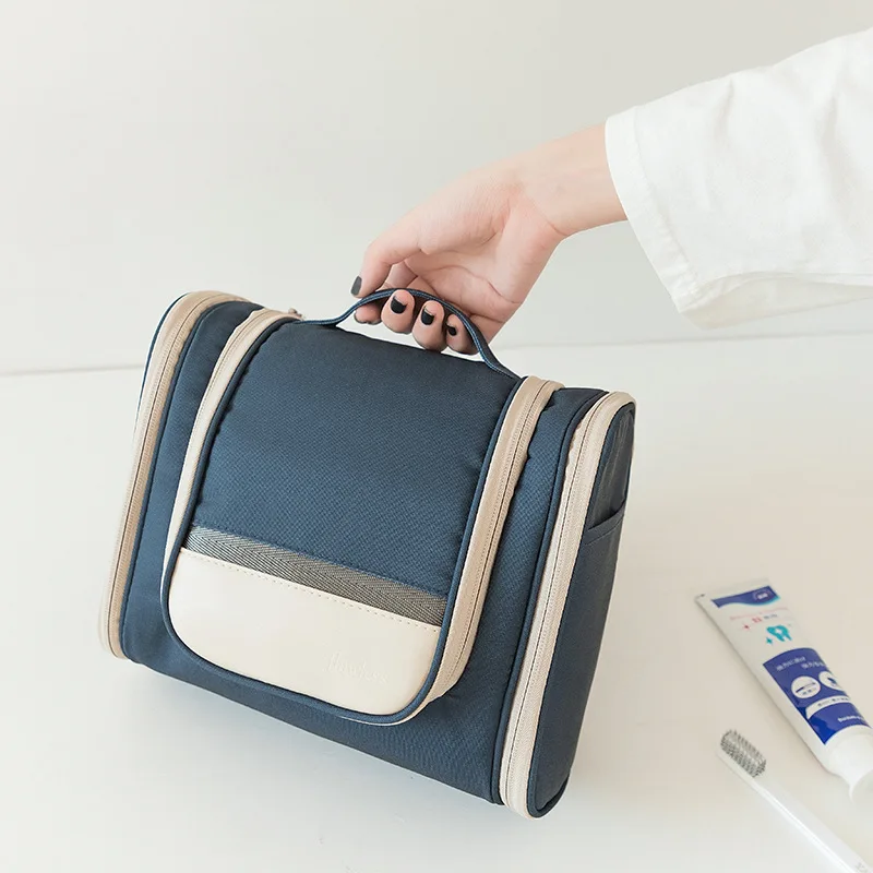 

Makeup Bag Makeup Palette Storage Cosmetics Organizer Double Open Wash Travel Portable Storage Polyester Waterproof Hook Bag