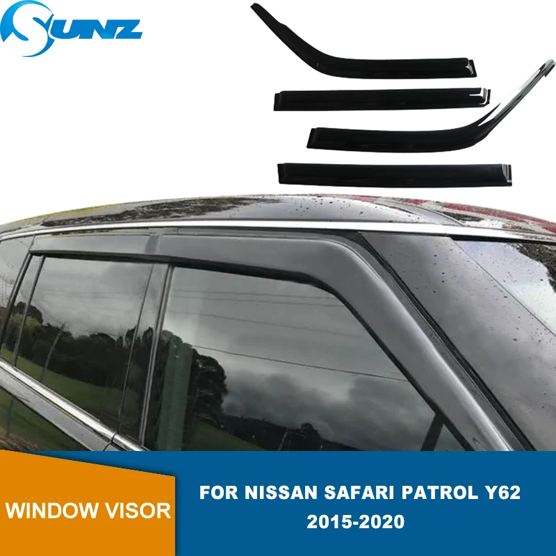 Отражатель боковых окон для Nissan Safari Patrol Y62 2015 2016 2017 2018 2019 2020 черный 4 шт. |