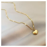 alloy gold color love heart necklaces for women chokers chain 2022 trend fashion festival party girl gift jewelry