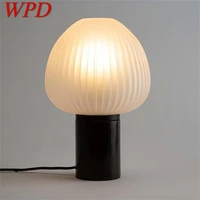 wpd modern table lamp simple design led decorative for home bedside mushroom desk light