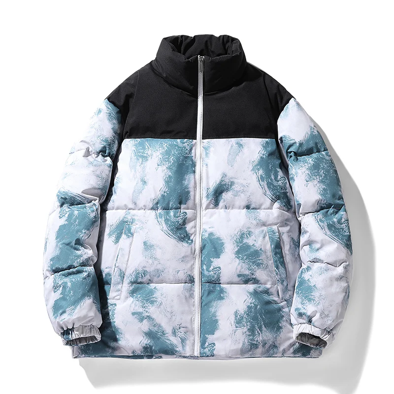 Down jacket winter new white eiderdown check country tide lovers thickened tide brand color stand collar coat