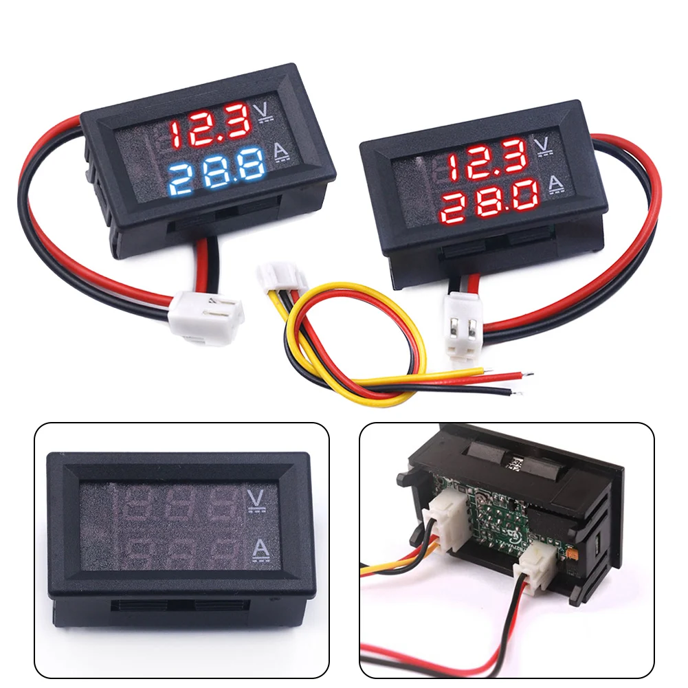 Компактный автомобильный аккумулятор монитор напряжения и тока 0 100 В 10 А