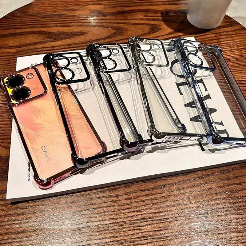 Transparent Four Corners Shockproof Case for Vivo Y28 Y03 Y18 Y18S Y28S Y36 Y27 4G Y27S Y17S Y78 5G Phone Cover