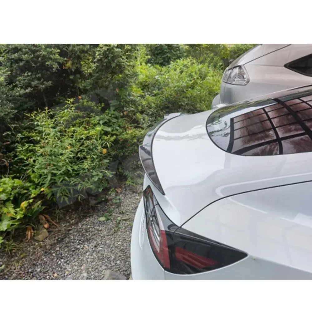Блестящий черный Задний спойлер утиные крылья для багажника Tesla Model 3 заднее крыло
