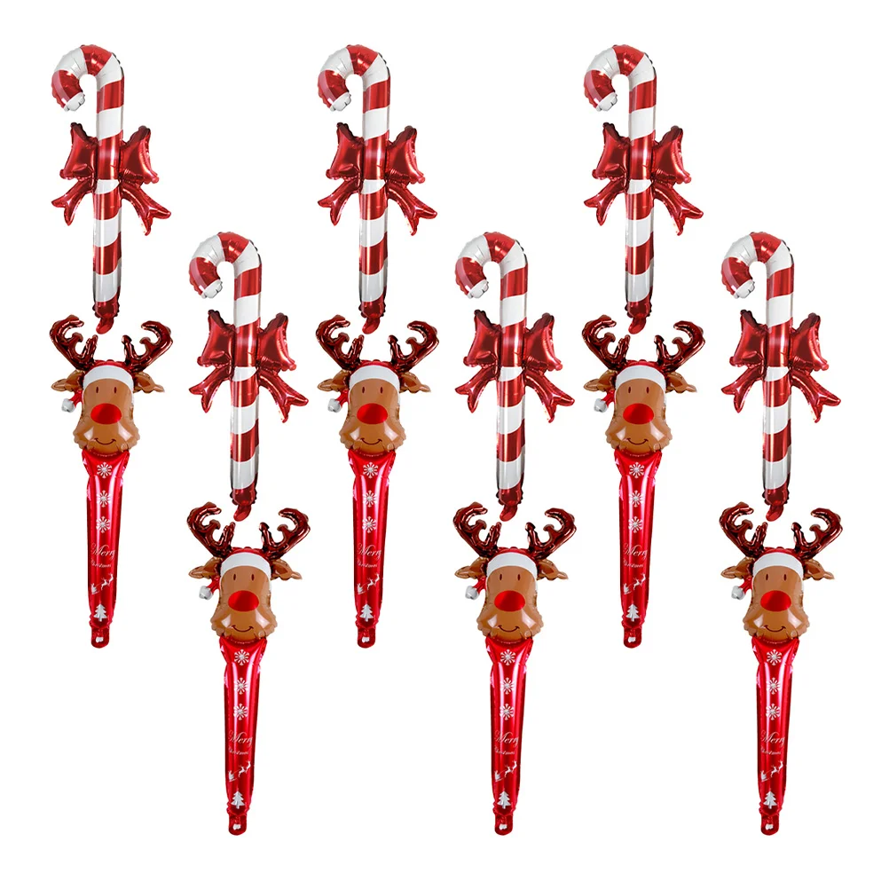 

12pcs Creative Xmas Balloons Candy Cane Decorations Christmas Balloons Decorations Christmas Candy Cane Decorations