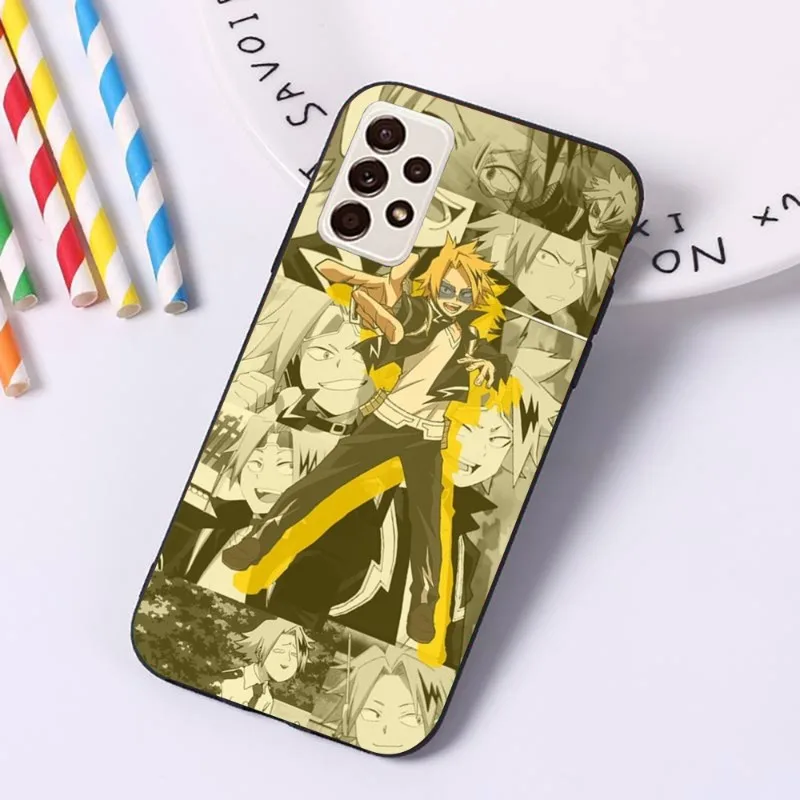 Denki Kaminari My Hero Academia Phone Case For Samsung A91 A81 A73 A72 A71 A30S A20 A12 A13 A52 A53 4G 5G Soft Black Phone Cover images - 6