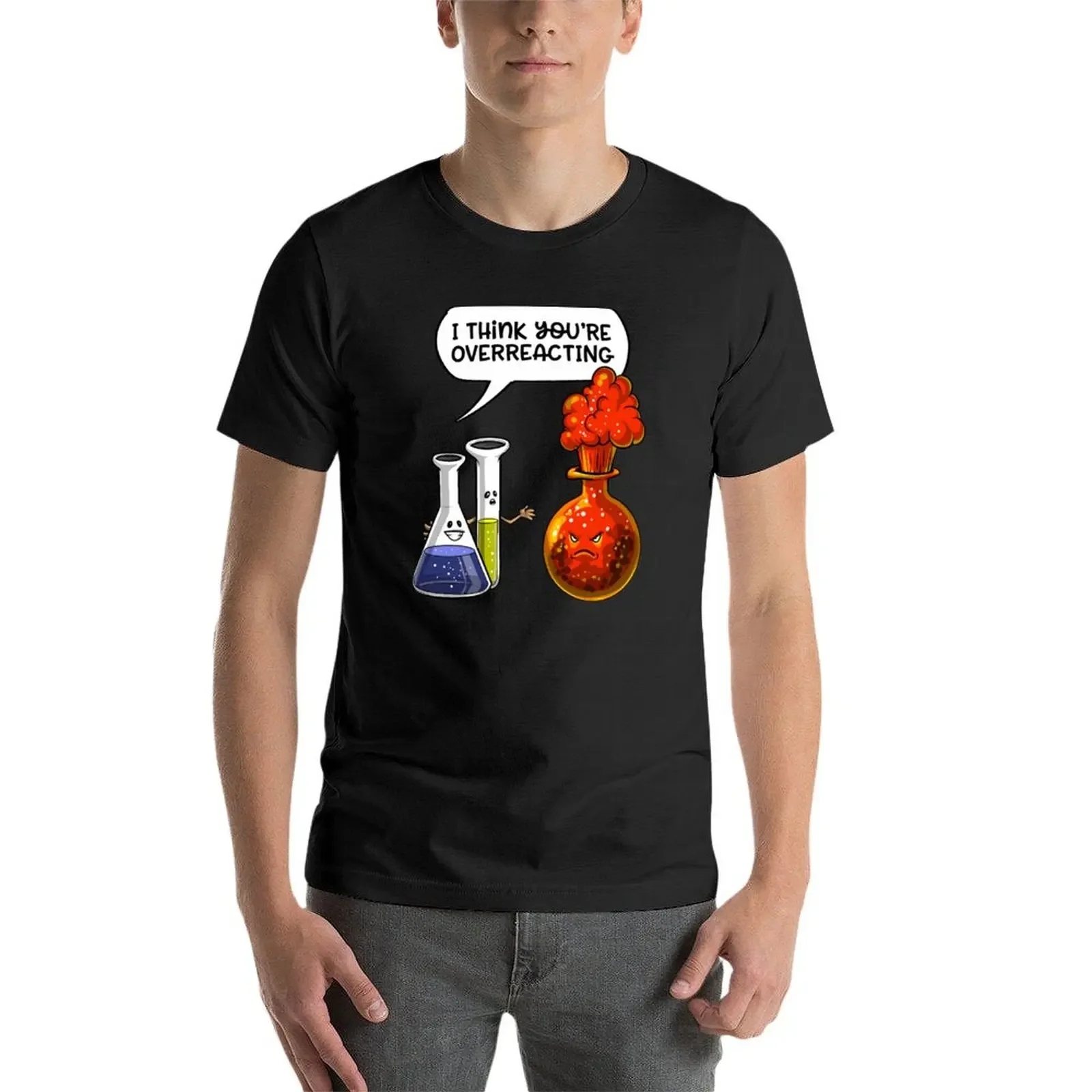 Футболка мужская с рисунком химии You Are overreaction батальных размеров