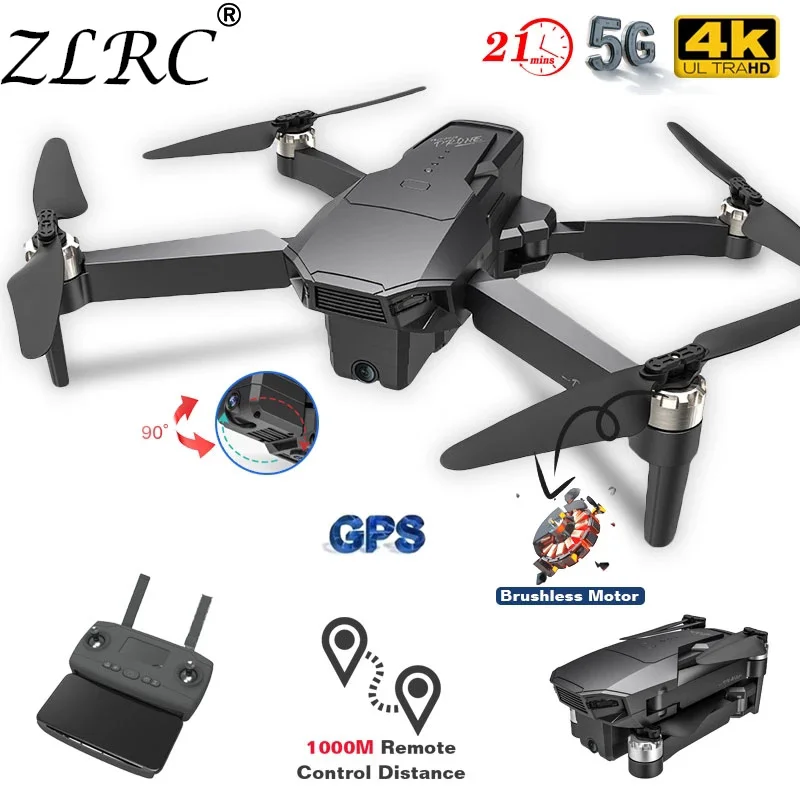 

ZLRC Новый KF107 GPS Дрон с двойной камерой 4K HD 5G Wifi FPV управление жестами 25 минут 1,5 км бесщеточный двигатель Радиоуправляемый Дрон VS SG906