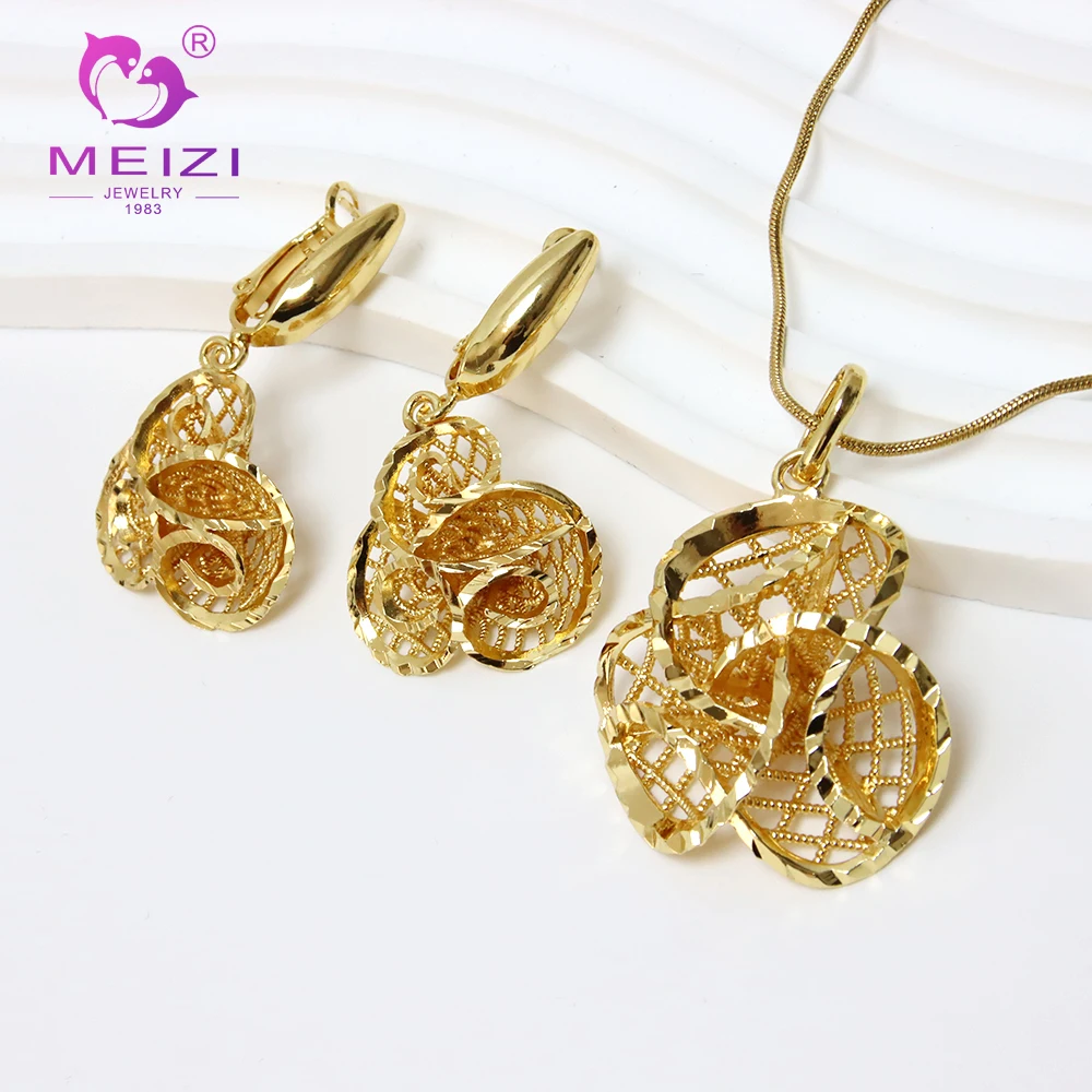 

Fashion Jewelry Bohemia Jewelry Sets For Women Earrings Necklace Pendant Flower Jewelry For Engagement Round Jewelry Findings