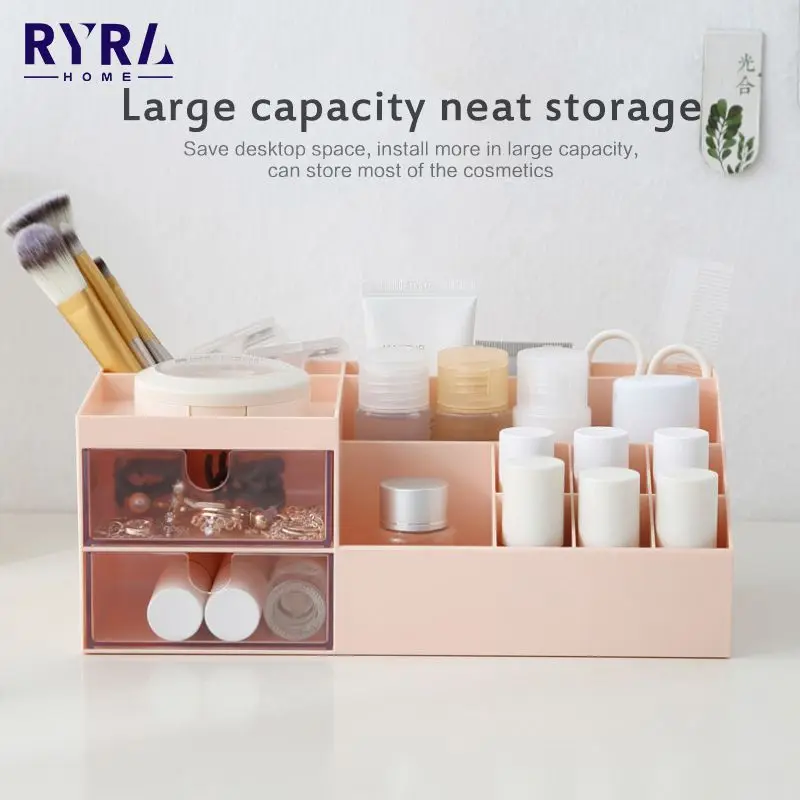 

Органайзер для макияжа, многофункциональный, с отсеками, для украшений, лаков для ногтей