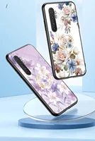 tempered glass phone case for xiaomi civi play cc9pro cc9e 9t 9pro 9lite 8se flower cover for redmi k40pro with magnetic ring