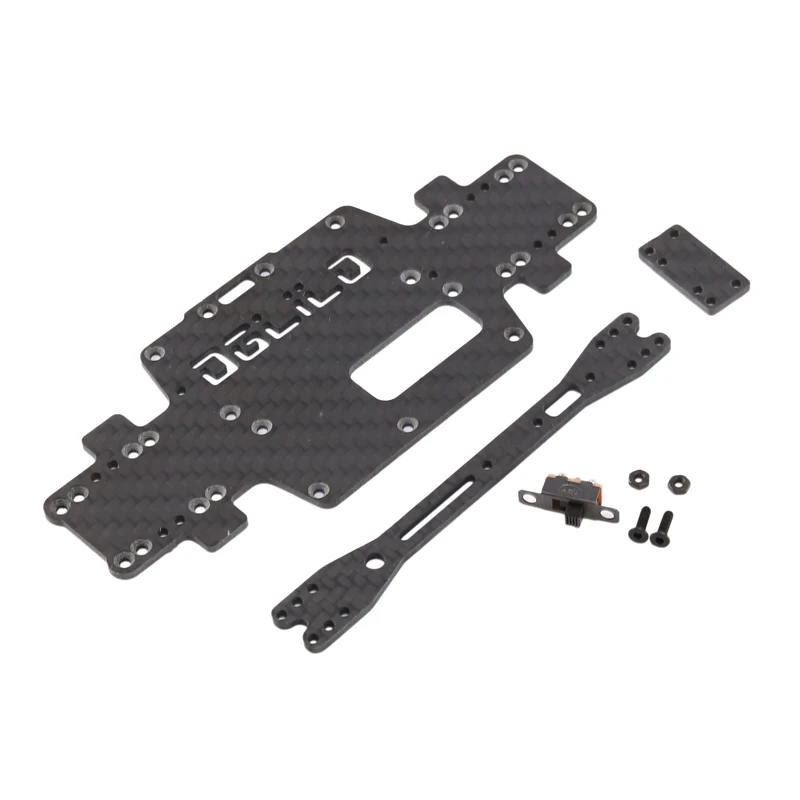 

for Wltoys K969 K979 K989 K999 P929 P939 1:28 RC Car Spare Parts Upgraded Carbon Fiber Chassis Car Bottom Low Body Shell