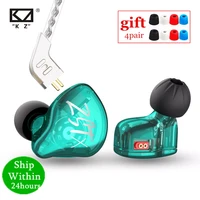 kz zst x 1ba1dd hybrid unit in ear earphones hifi bass sports dj earbud headset with silver plated cable earphones kz zstx zsn