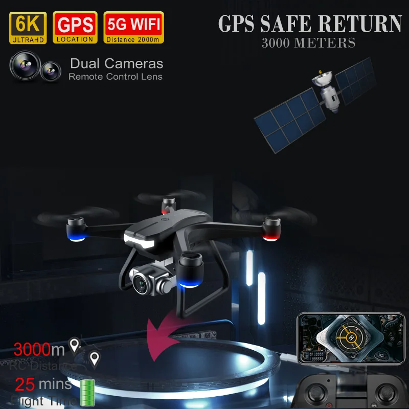 

F11 GPS Professional Drones 4K HD Aerial Photography Brushless Motor RC Helicopter With 6K Camera Quadcopter 5G WIFI FPV 2KM Toy
