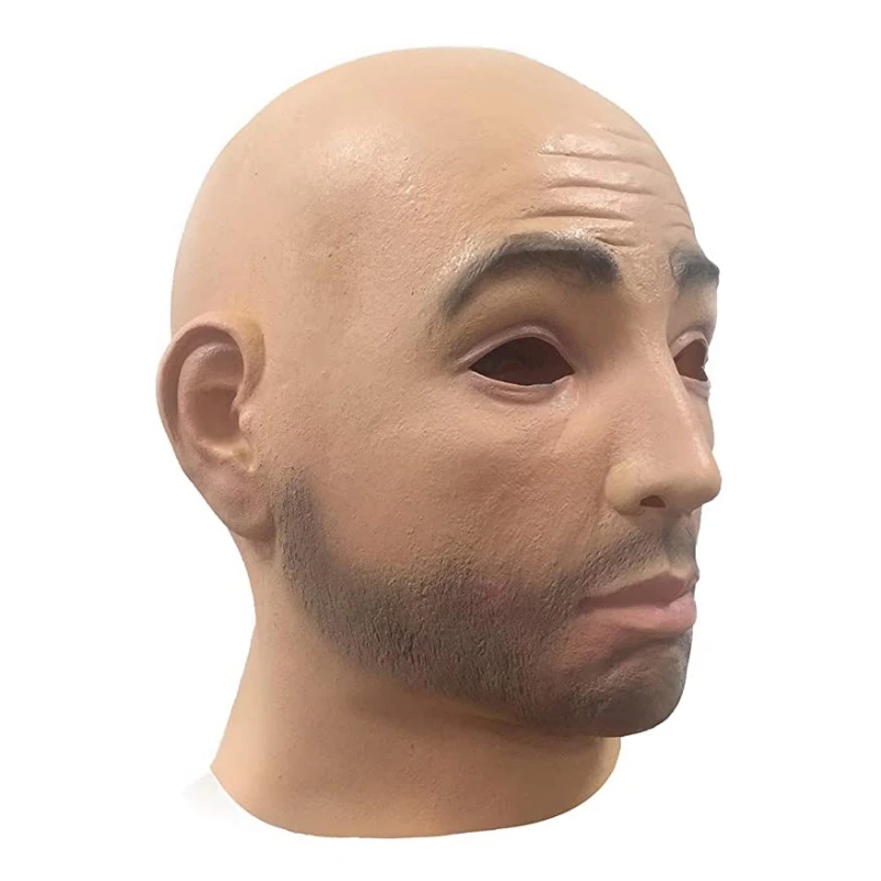 

Латексная маска, реалистичные мужские головные уборы с человеческим лицом для вечеринки, Маскарадного костюма, карнавальные реквизиты, кос...