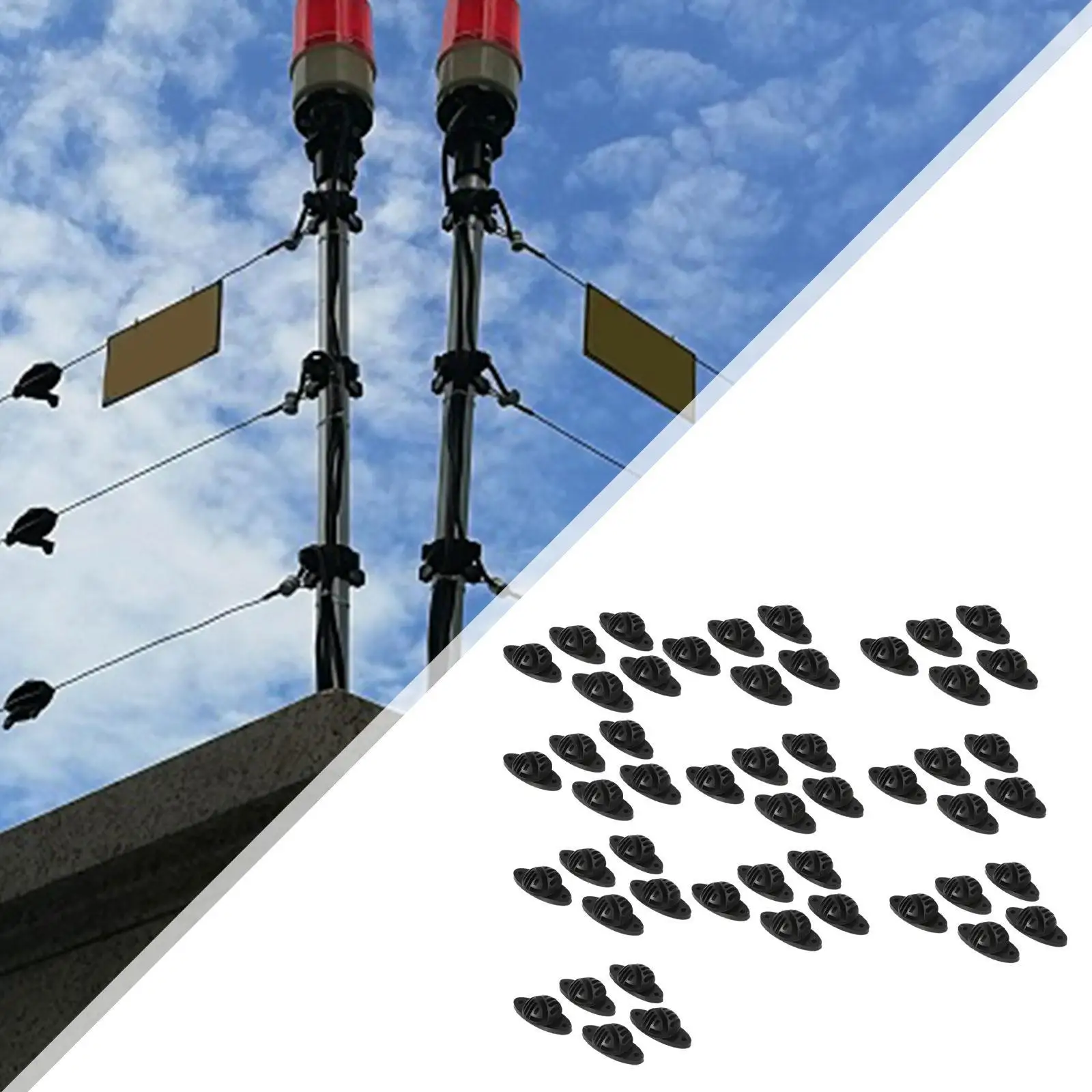 50x Fence Insulators Practical Wire for Agricultural Ranch Farm