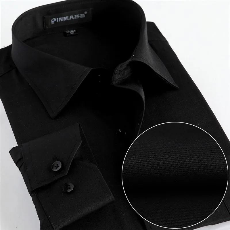 Men's Business Shirts 2016 Spring New Arrival Male Fashion Solid Casual Slim Fit Turn-down Collar Long Sleeve Shirt  8XL M007