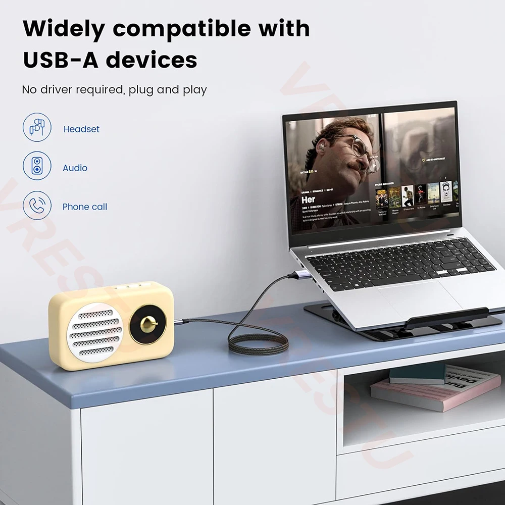 USB к 3 5 мм адаптерному кабелю 2 м наушники динамик Настольный ПК стерео