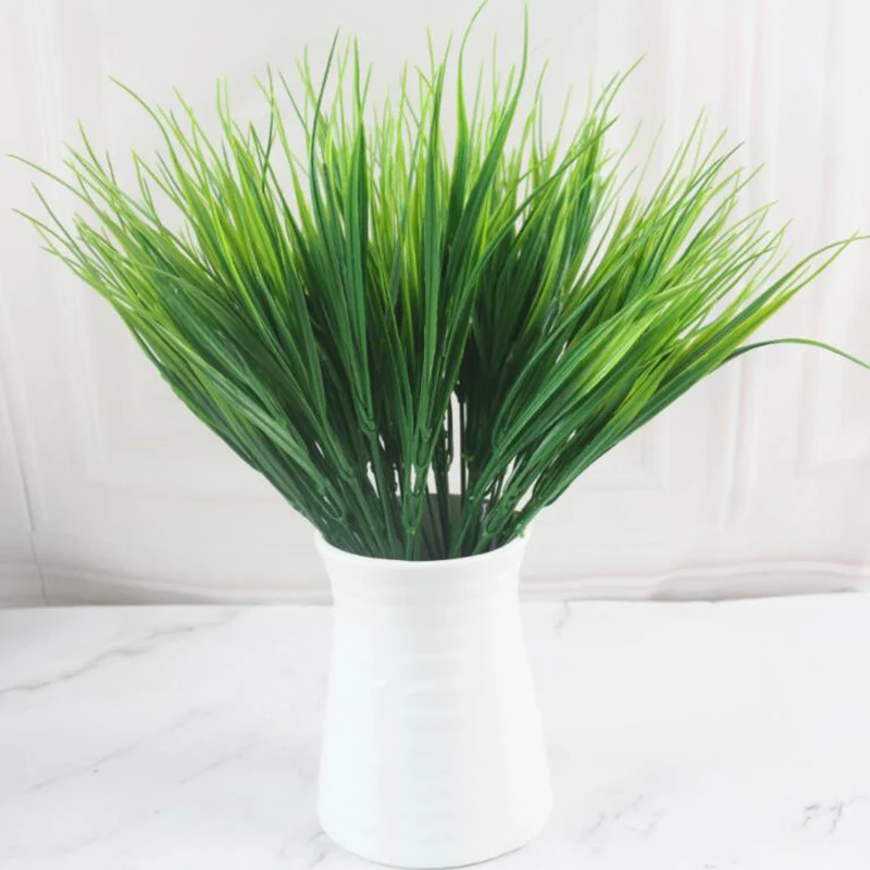 

1pcs Green Grass Artificial Plants Plastic Flowers fake plantas artificiales Household Wedding Spring Summer home Decoration