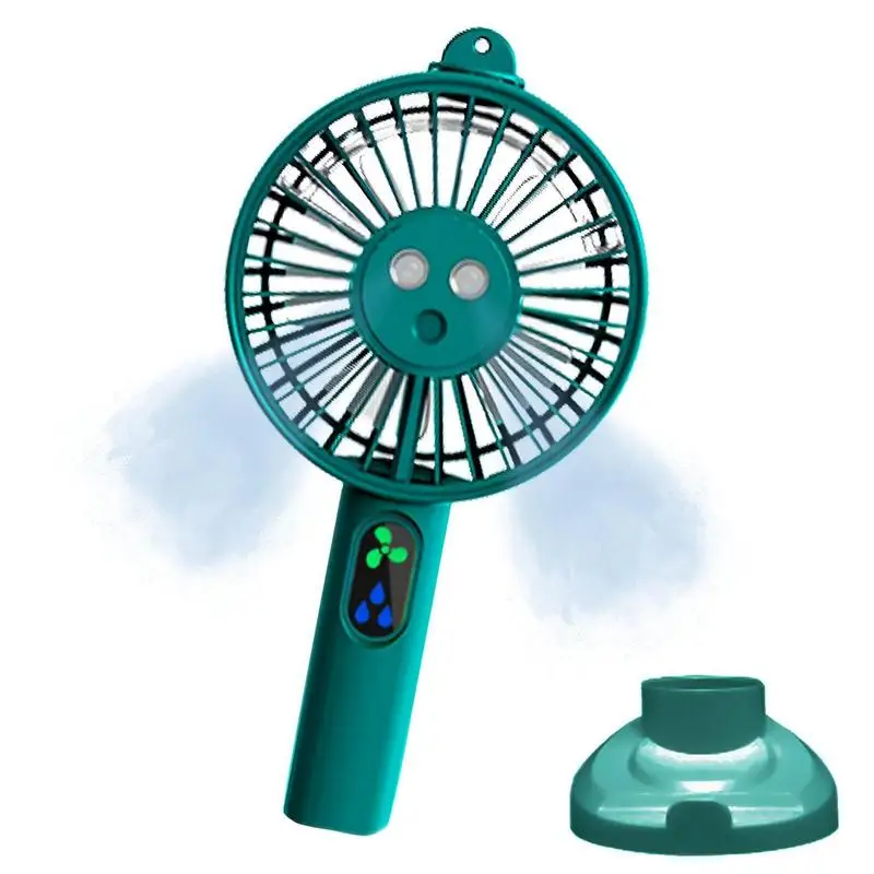 

Персональный вентилятор с функцией увлажнения и распыления, ручной перезаряжаемый охлаждающий вентилятор для женщин, мужчин, детей, 3 скоростных вентилятора