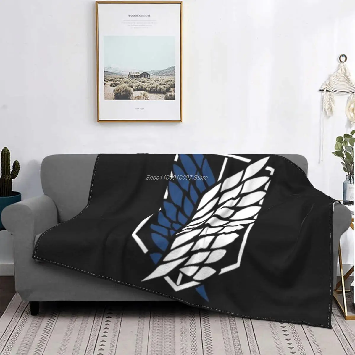 

Attack On Titan Blanket Bedspread Bed Plaid Anime Blanket Blankets For Bed Thermal Blanket