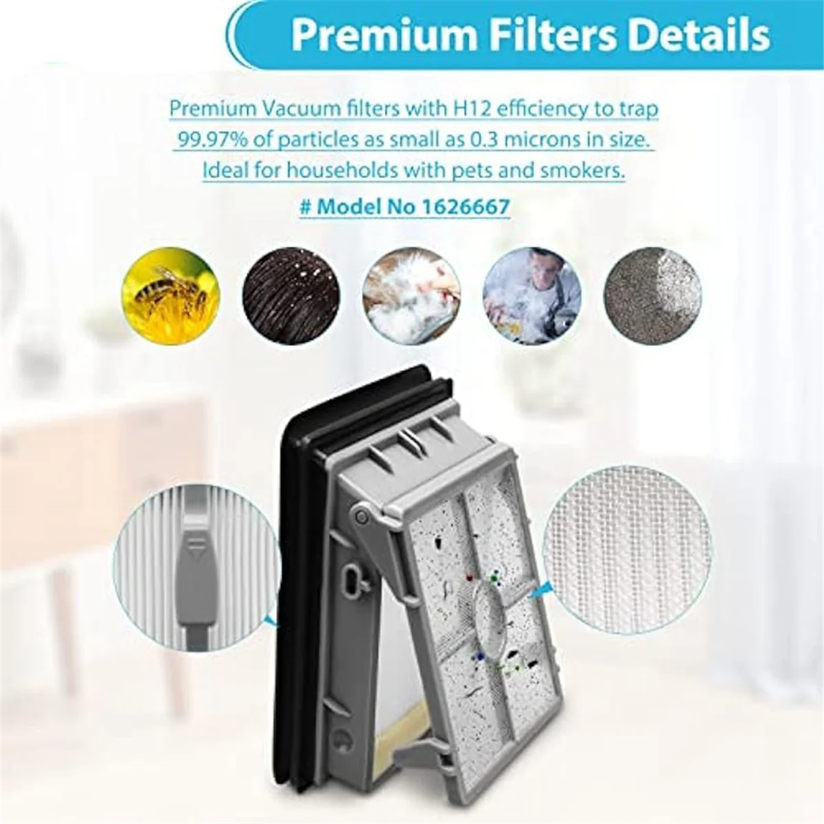 Комплект щеточного роликового фильтра для пылесоса Bissell X7 Crosswave Pet Pro 3279 3277 3011 3055